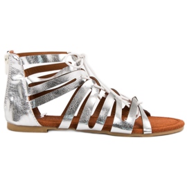 Evento Hopeiset sidotut sandaalit harmaa Evento Hopeiset sidotut sandaalit harmaa