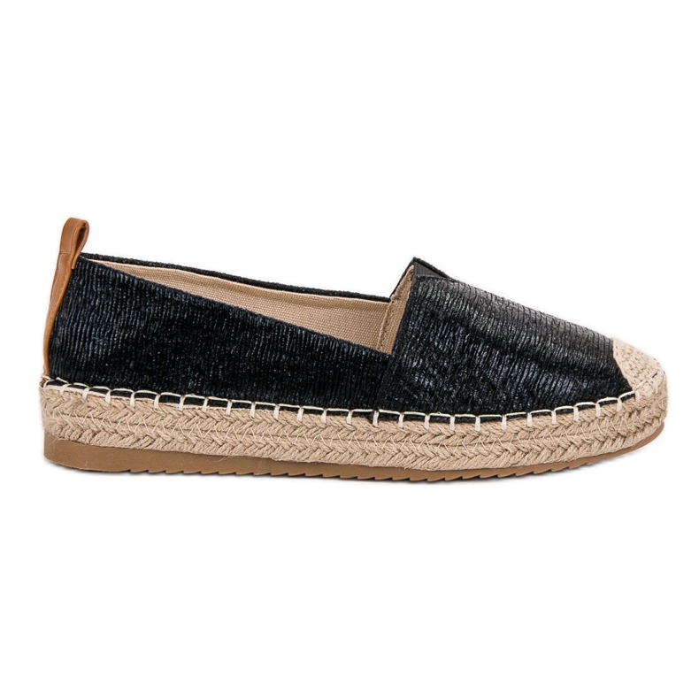 Small Swan Kiiltävät espadrillit musta Small Swan Kiiltävät espadrillit musta
