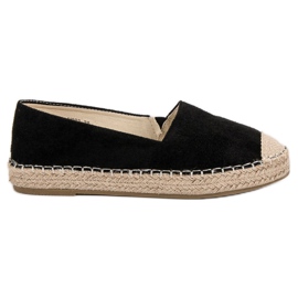 Small Swan Suede Espadrilles musta