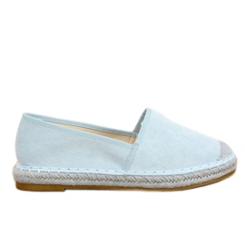 AF40 LT.BLUE sininen mokkanahkainen espadrilli
