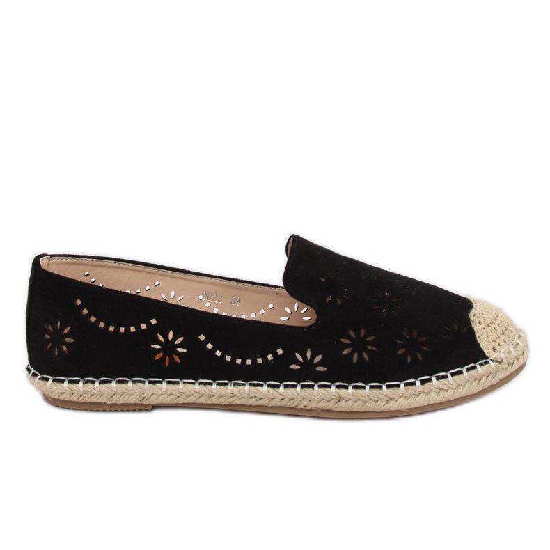 Mustat, avoimet espadrillit 9023 Musta