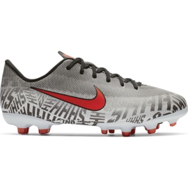 Nike Mercurial Vapor 12 Academy Neymar FG / MG Jr AO2896-170 Jalkapallokengät valkoinen valkoinen