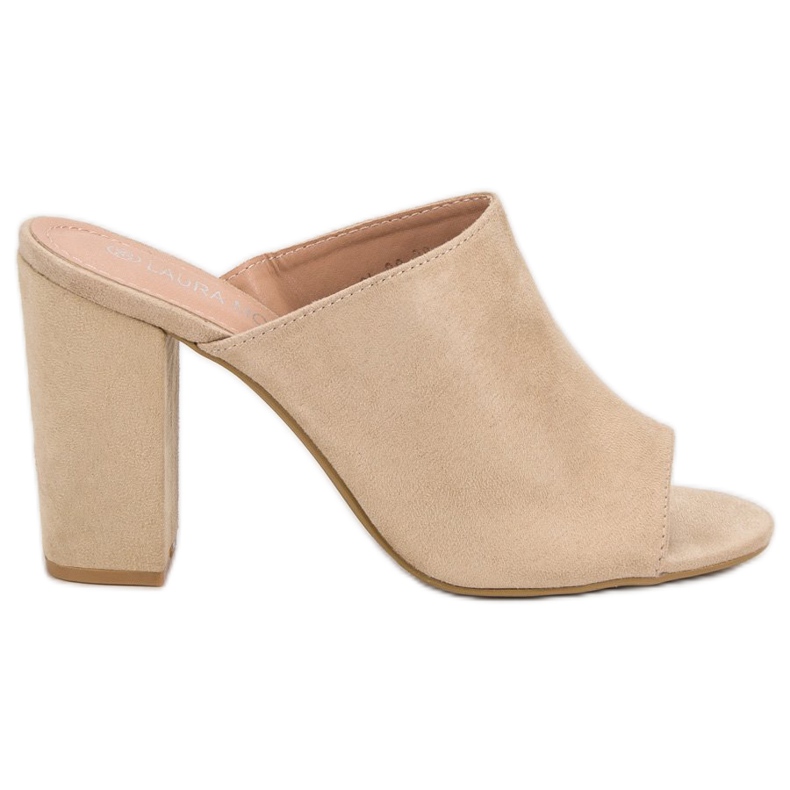 Laura Mode Mokkanahkatossut baarissa ruskea