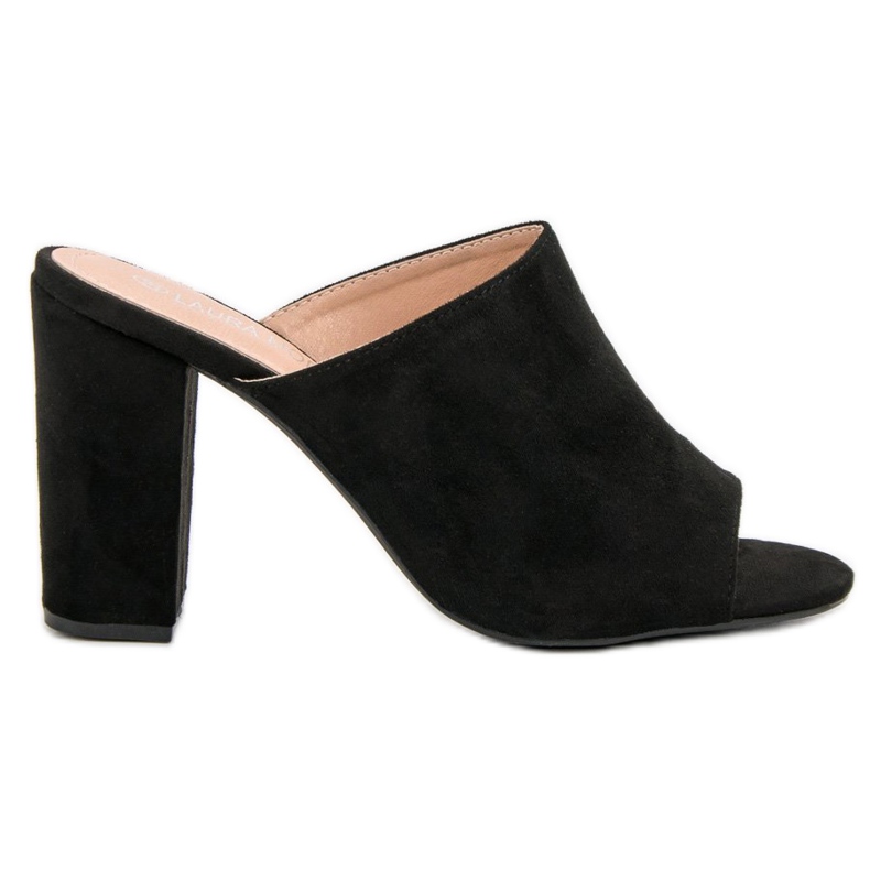 Laura Mode Mokkanahkatossut baarissa musta