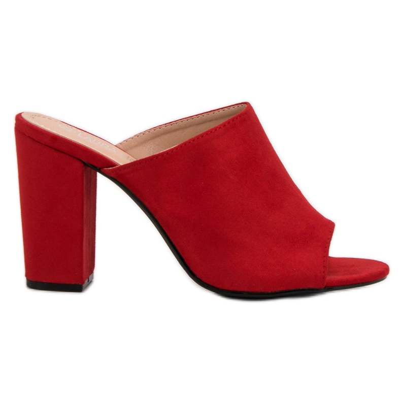 Laura Mode Mokkanahkatossut baarissa punainen