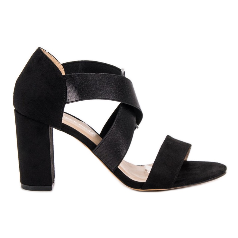 Super Mode Mustat korkokengät sandaalit