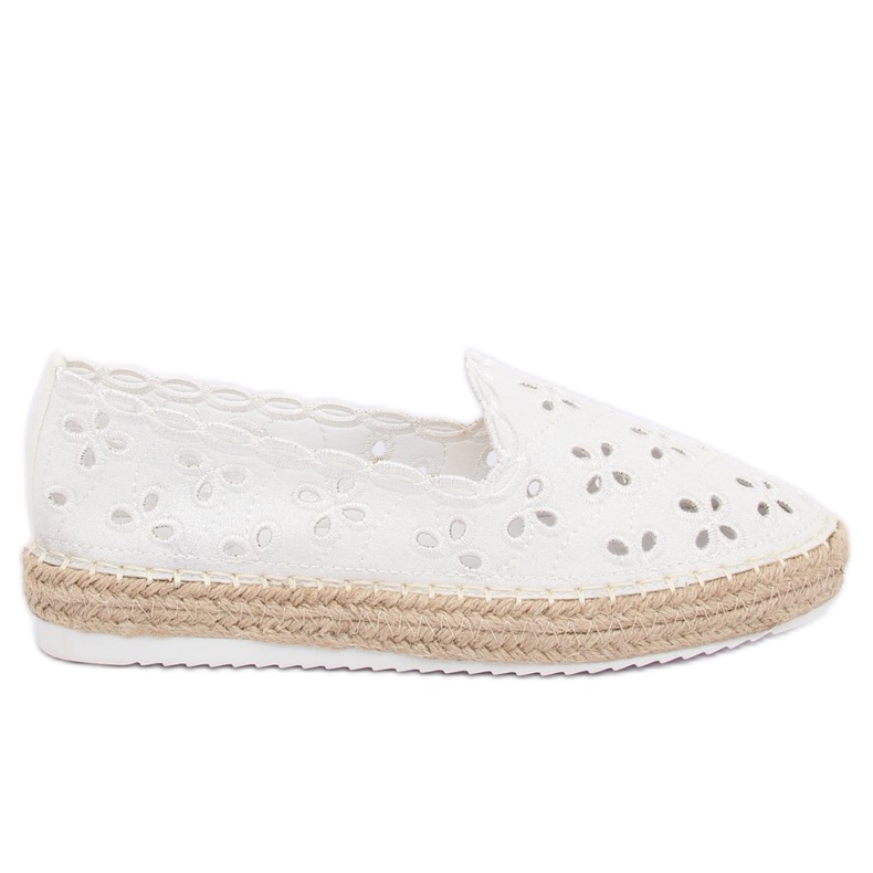 Valkoiset avoimet espadrillit LT112 Valkoinen