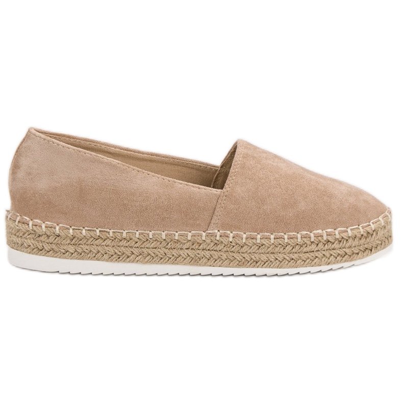 Small Swan Beige mokkanahkaiset espadrillit
