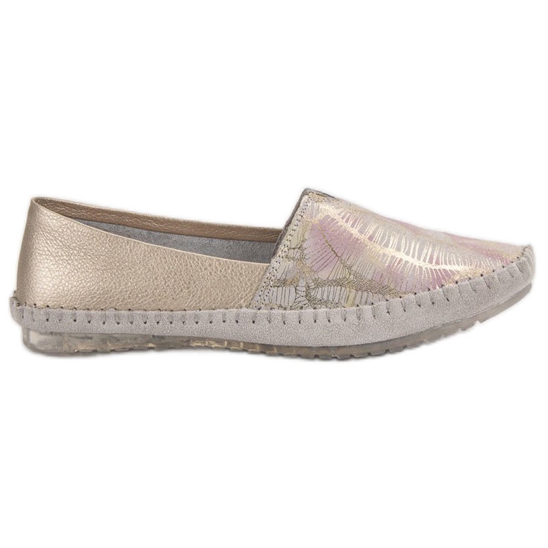 VINCEZA -nahkatossut keltainen