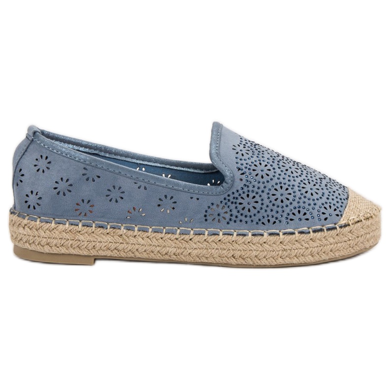 Suede Openwork Espadrilles sininen