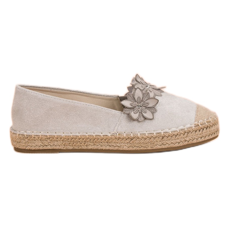 Espadrillot kukilla harmaa
