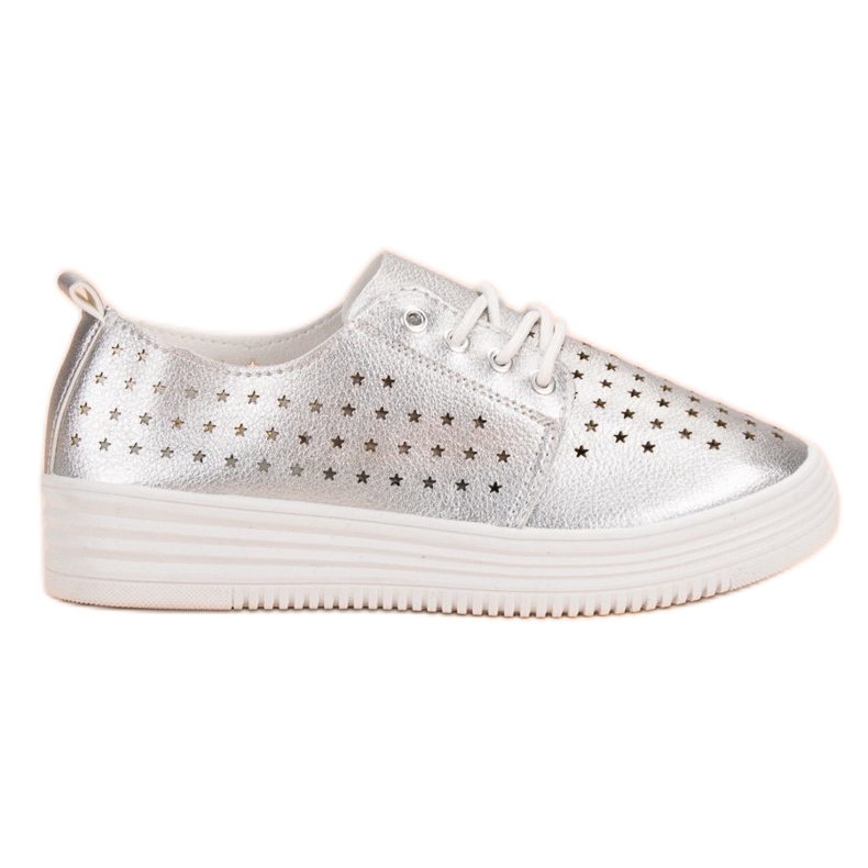 Hopeiset avoimet lenkkarit harmaa