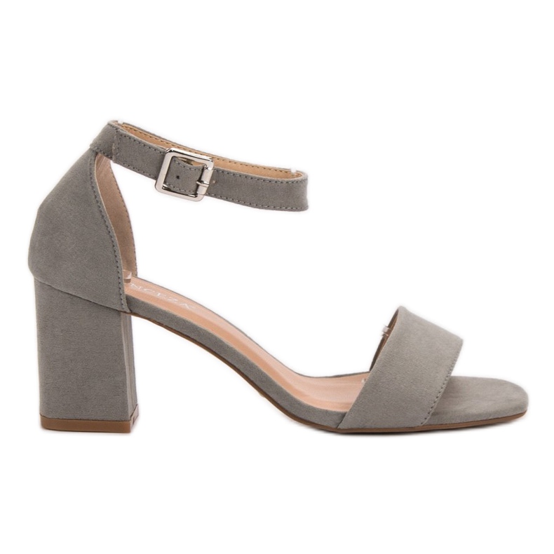 Mokkanahkaiset sandaalit VINCEZA -baarissa harmaa