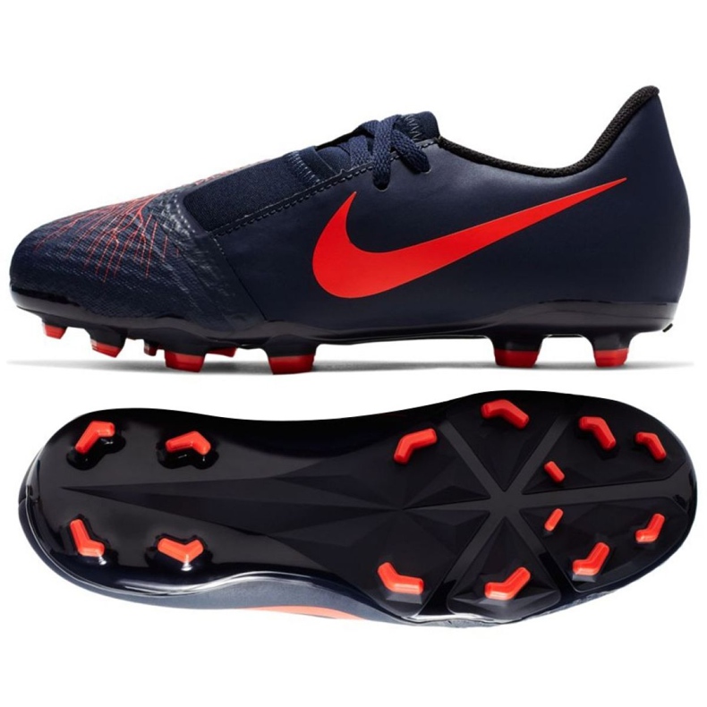Nike Phantom Venom Academy Fg Jr AO0362-440 jalkapallokengät monivärinen laivastonsininen
