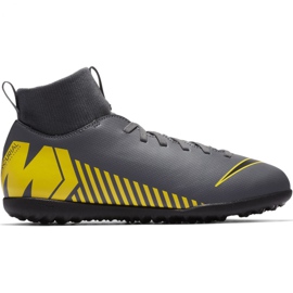 Nike Mercurial Superfly X 6 Club Tf Jr AH7345-070 jalkapallokengät musta harmaa