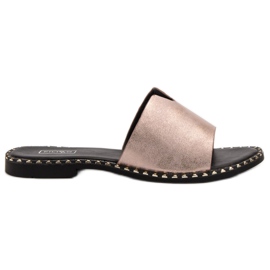 Filippo Mukavat kiiltävät tossut keltainen