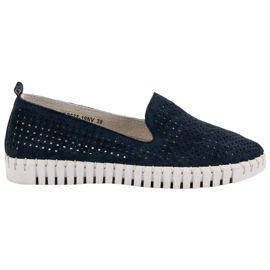 Filippo Navy Leather Lords sininen tummansininen