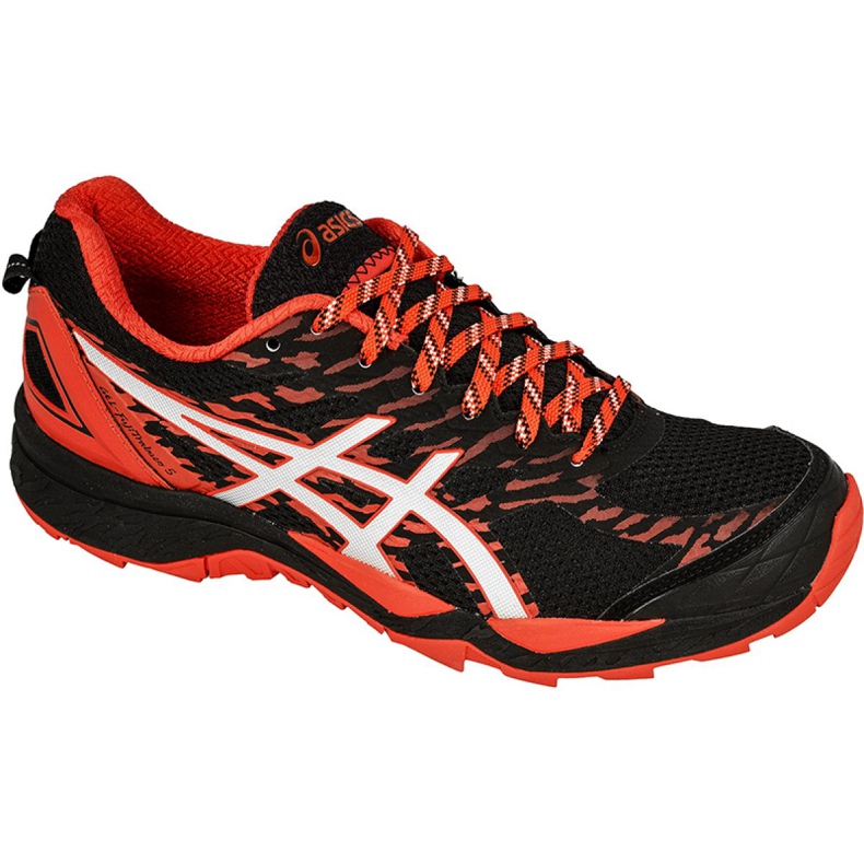 Juoksukengät Asics Gel-FujiTrabuco 5 M T6J0N-9023 musta oranssi