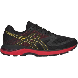 Juoksukengät Asics Gel-Pulse 10 M 1011A604-001 musta punainen keltainen