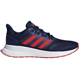Juoksukengät adidas Falcon K Jr F36543 tummansininen