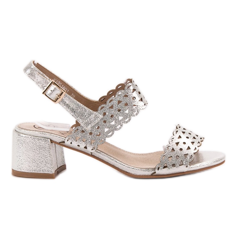 Kylie Hopeiset korkokengät harmaa