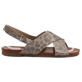 Kylie Täplikäs sandaalit harmaa