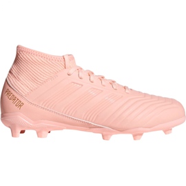 Adidas Predator 18.3 Fg Jr DB2317 jalkapallokengät vaaleanpunainen vaaleanpunainen