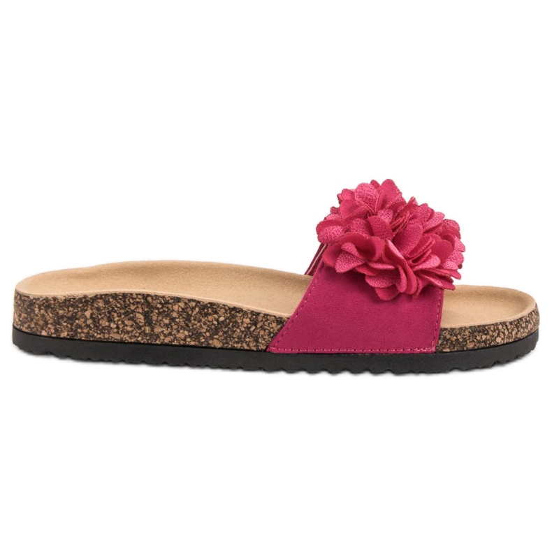 VINCEZA -tossut kukilla vaaleanpunainen