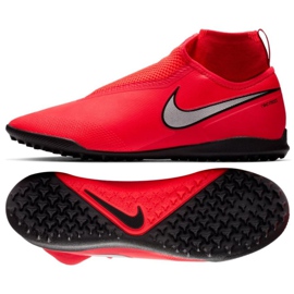 Nike React Phantom Vsn Pro Df Tf M AO3277-600 jalkapallokengät punainen punainen Nike React Phantom Vsn Pro Df Tf M AO3277-600 jalkapallokengät punainen punainen