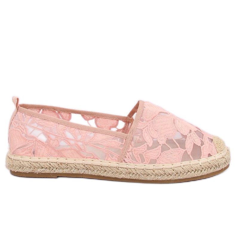 Vaaleanpunaiset avoimet espadrillit 68-130 Vaaleanpunainen