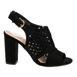 Seastar Rakennetut avoimet sandaalit musta