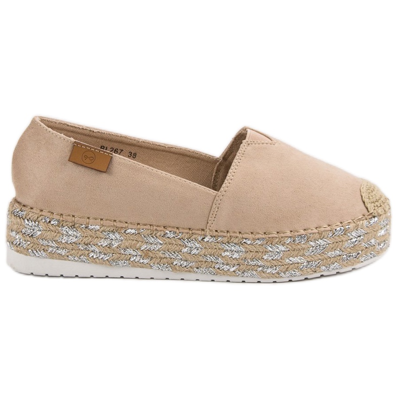 Forever Folie Beige espadrillit alustalla