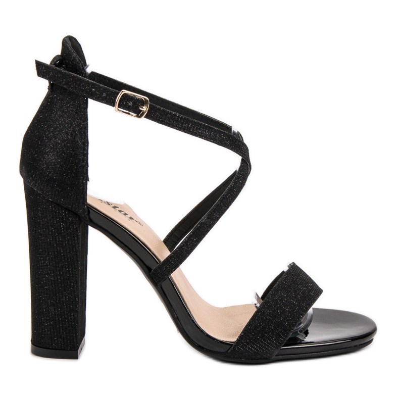 Seastar Tyylikkäät sandaalit glitterillä musta