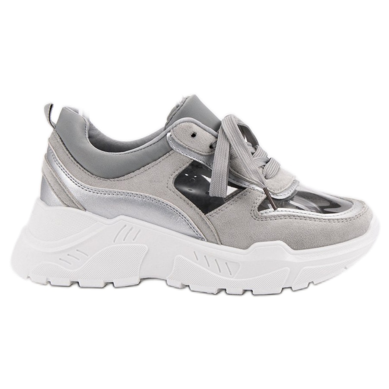 Läpinäkyvät lenkkarit harmaa