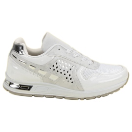 Urheilujalkineet paljeteilla valkoinen