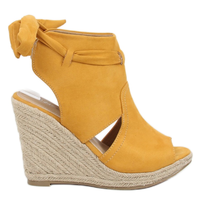 Keltaiset Espadrillit kiilailla keltainen LM-023 Keltainen