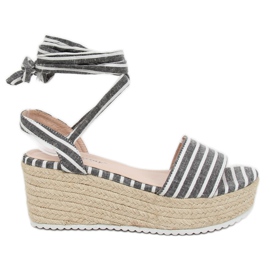 Musta kangas sandaalit GG-68P Musta