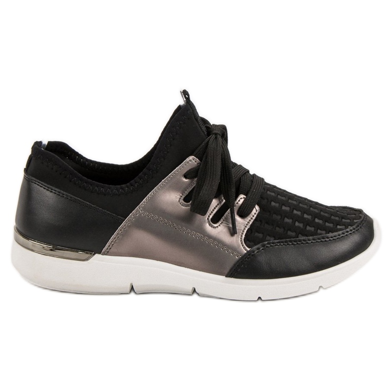 Liukastettavat urheilukengät musta