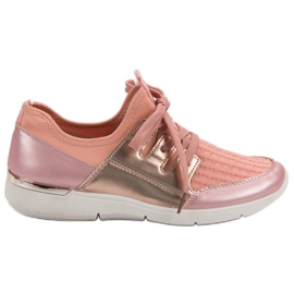 Liukastettavat urheilukengät vaaleanpunainen