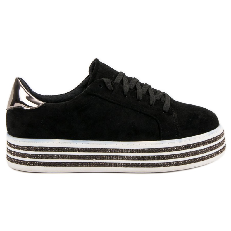 Suede Creepers kristalleilla musta