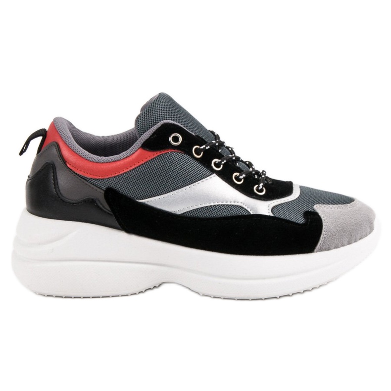 Muodikkaat jalkineet lavalla harmaa monivärinen