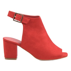 Super Mode Rakennetut sandaalit baarissa punainen