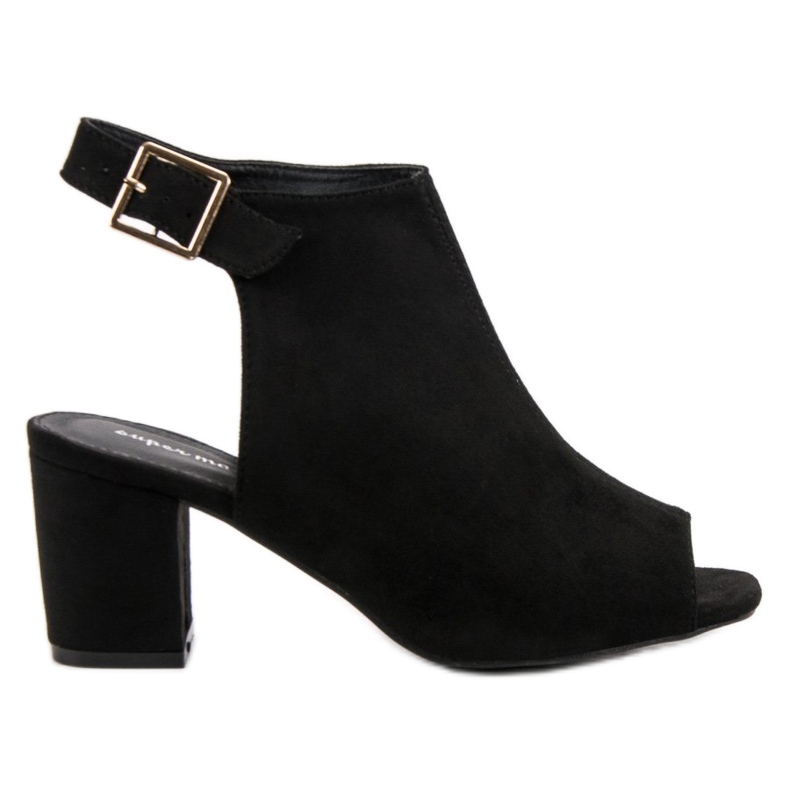 Super Mode Rakennetut sandaalit baarissa musta