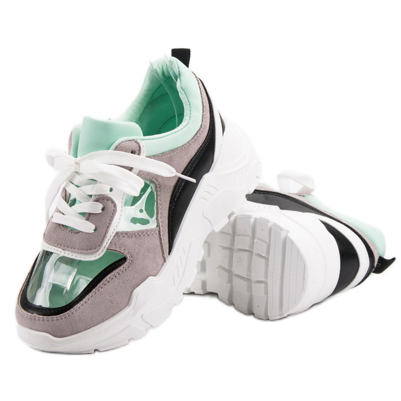 SHELOVET Läpinäkyvät lenkkarit alustalla harmaa