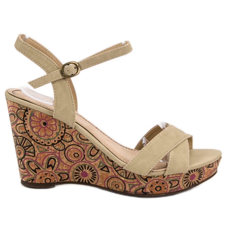 Corina Beige Ethno -sandaalit