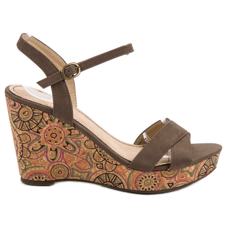 Corina Ruskeat Ethno -sandaalit