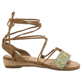 Corina Sidotut sandaalit ruskea Corina Sidotut sandaalit ruskea