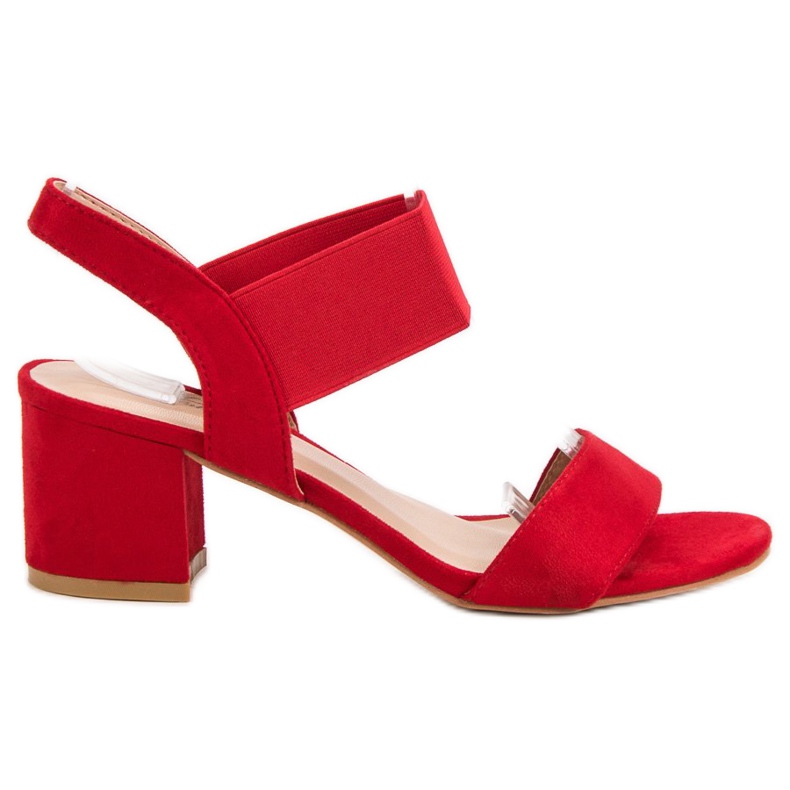Korkeakorkoiset sandaalit punainen
