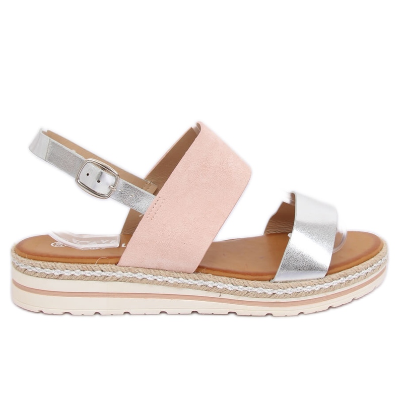 Vaaleanpunaiset naisten sandaalit F056 Pinkki vaaleanpunainen