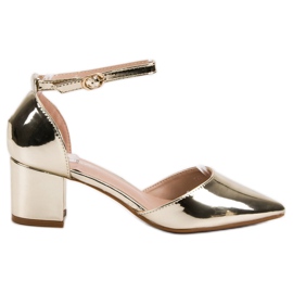 Weide Kiiltävät lakatut pumput keltainen